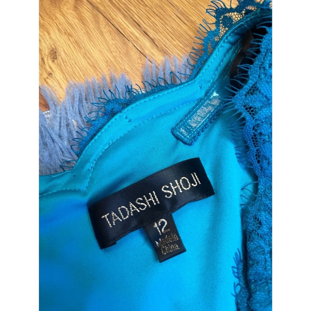 Tadashi Shoji Mixed Media Sheath Dress Size 12 - Picture 3 of 7